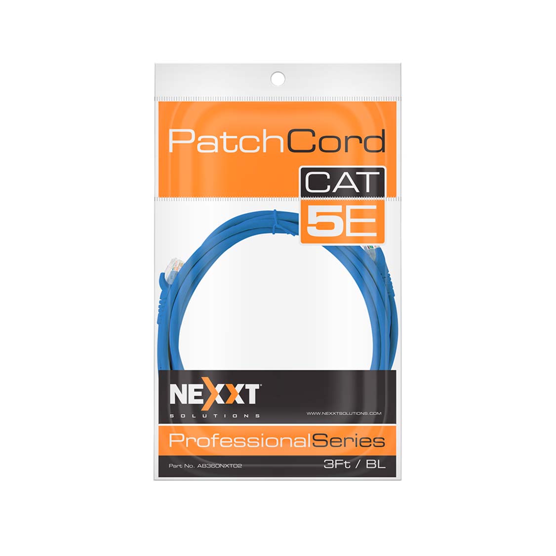 Bolsa de empaque del cable de red Nexxt Patch Cord Cat5e 3.05 metros azul