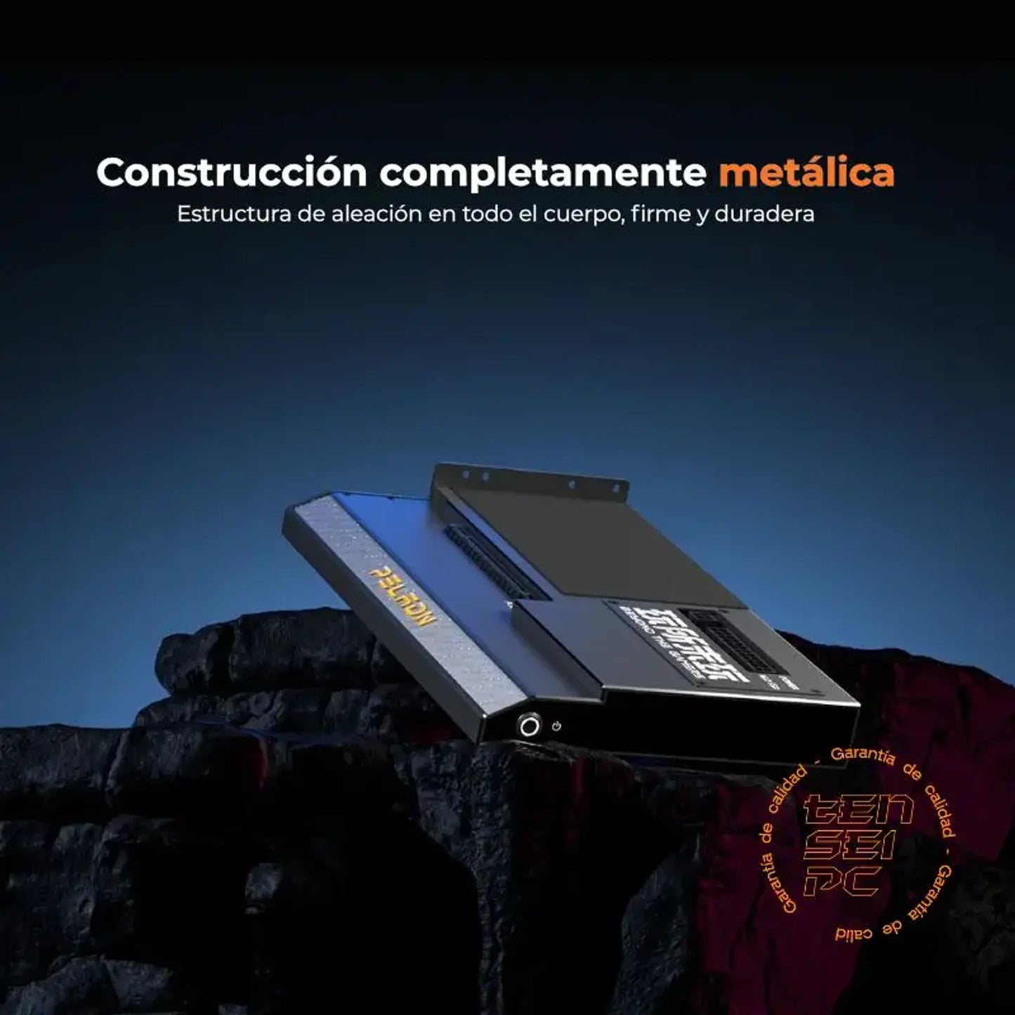 dock egpu firme y duradero con construcción metálica.