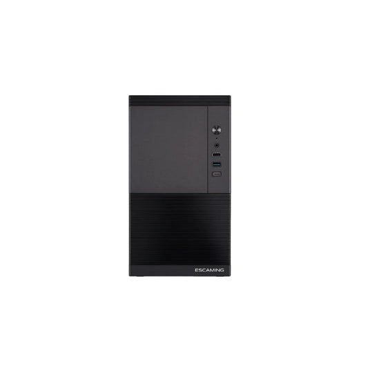 Gabinete ESGAMING NB20 M-ATX Torre Negro vista frontal