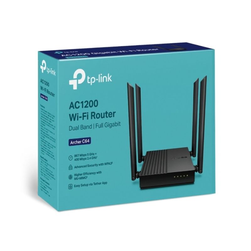 Caja retail del router TP-Link Archer C64 AC1200