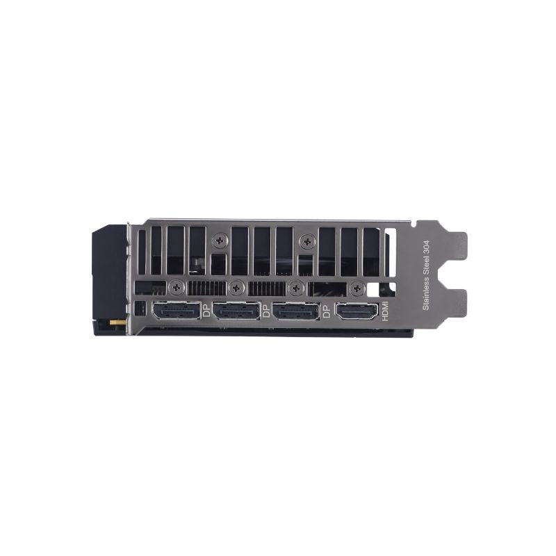 Puertos DisplayPort y HDMI de la tarjeta de video ASUS RTX 5060 EVO