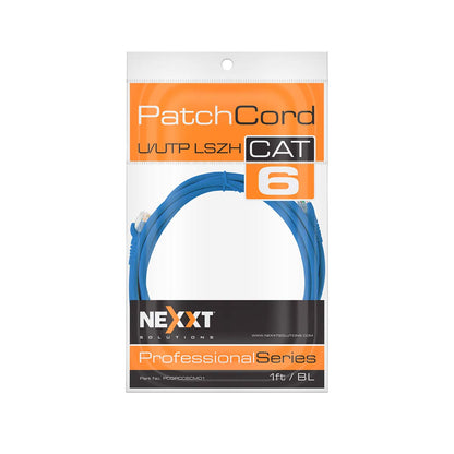 Bolsa de empaque del cable de red Nexxt Patch Cord Cat6 0.3m azul
