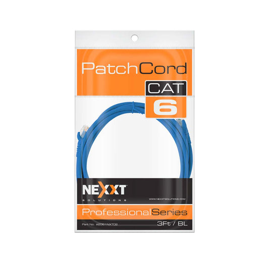 Bolsa de empaque del cable de red Nexxt Patch Cord Cat6 1 metro azul