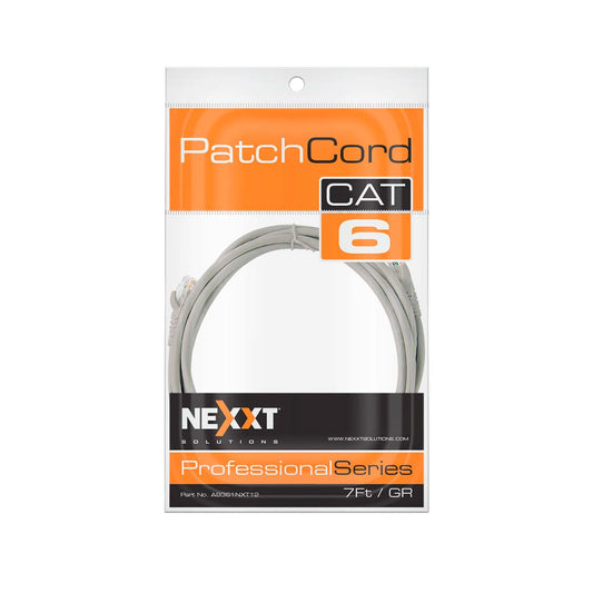 Bolsa de empaque del cable de red Nexxt Patch Cord Cat6 2.1 metros gris
