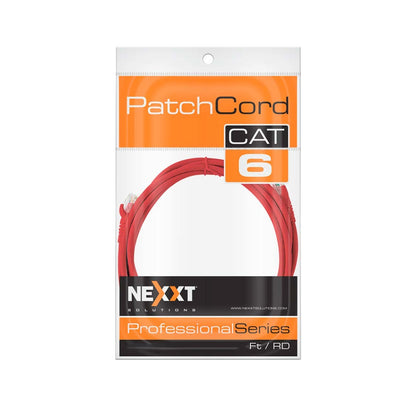 Bolsa de empaque del cable de red Nexxt Patch Cord Cat6 2.1 metros rojo