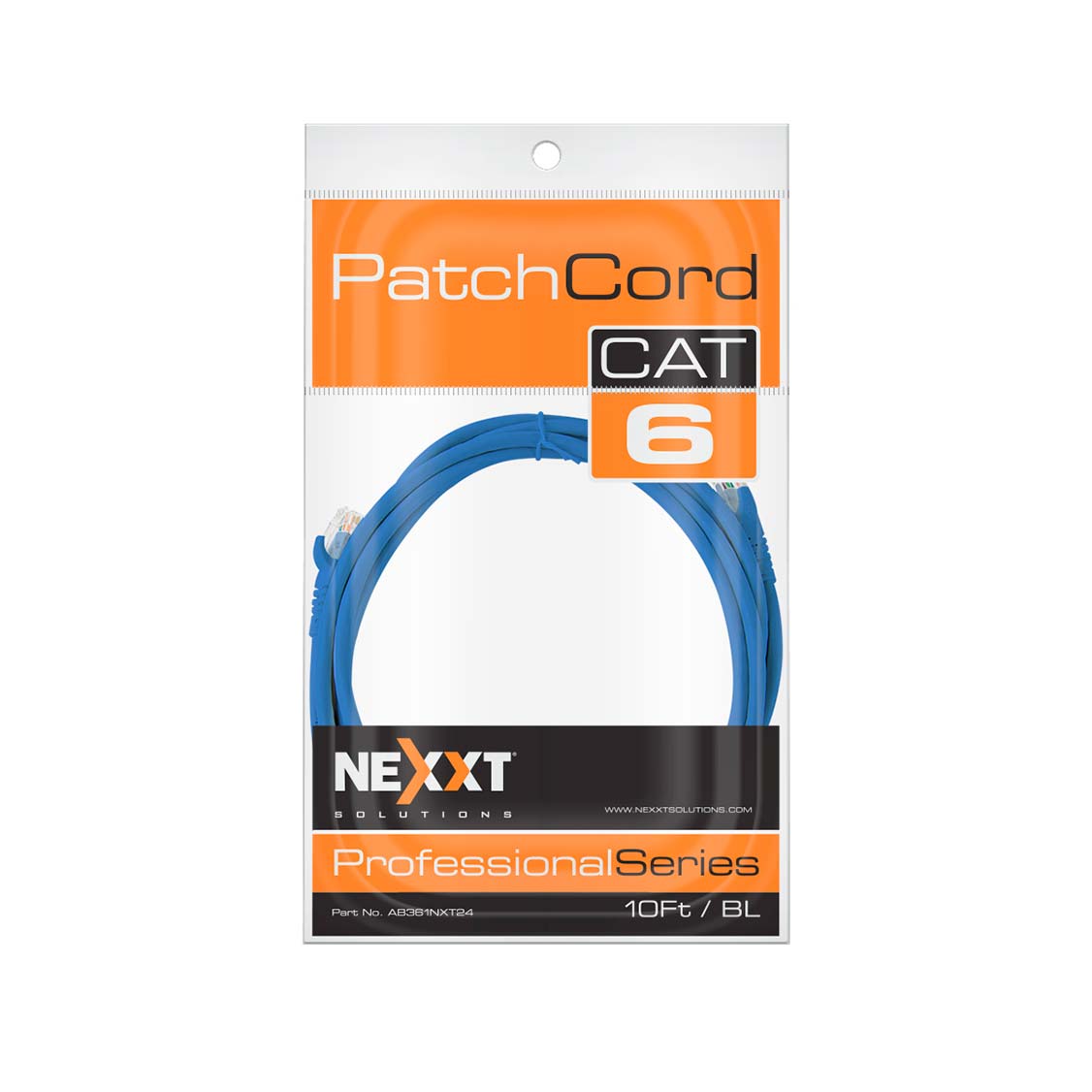 Bolsa de empaque del cable de red Nexxt Patch Cord Cat6 3.05 metros azul