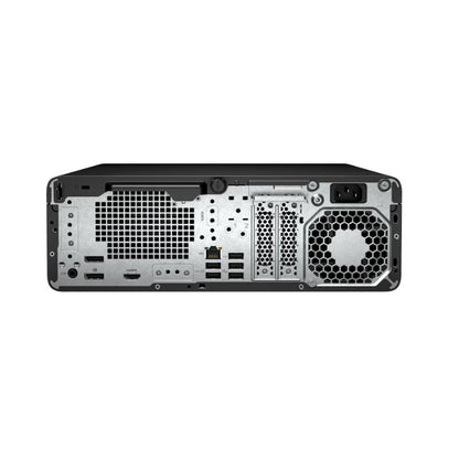 Puertos traseros del HP ProDesk 4 SFF G1i con DisplayPort, HDMI y Ethernet