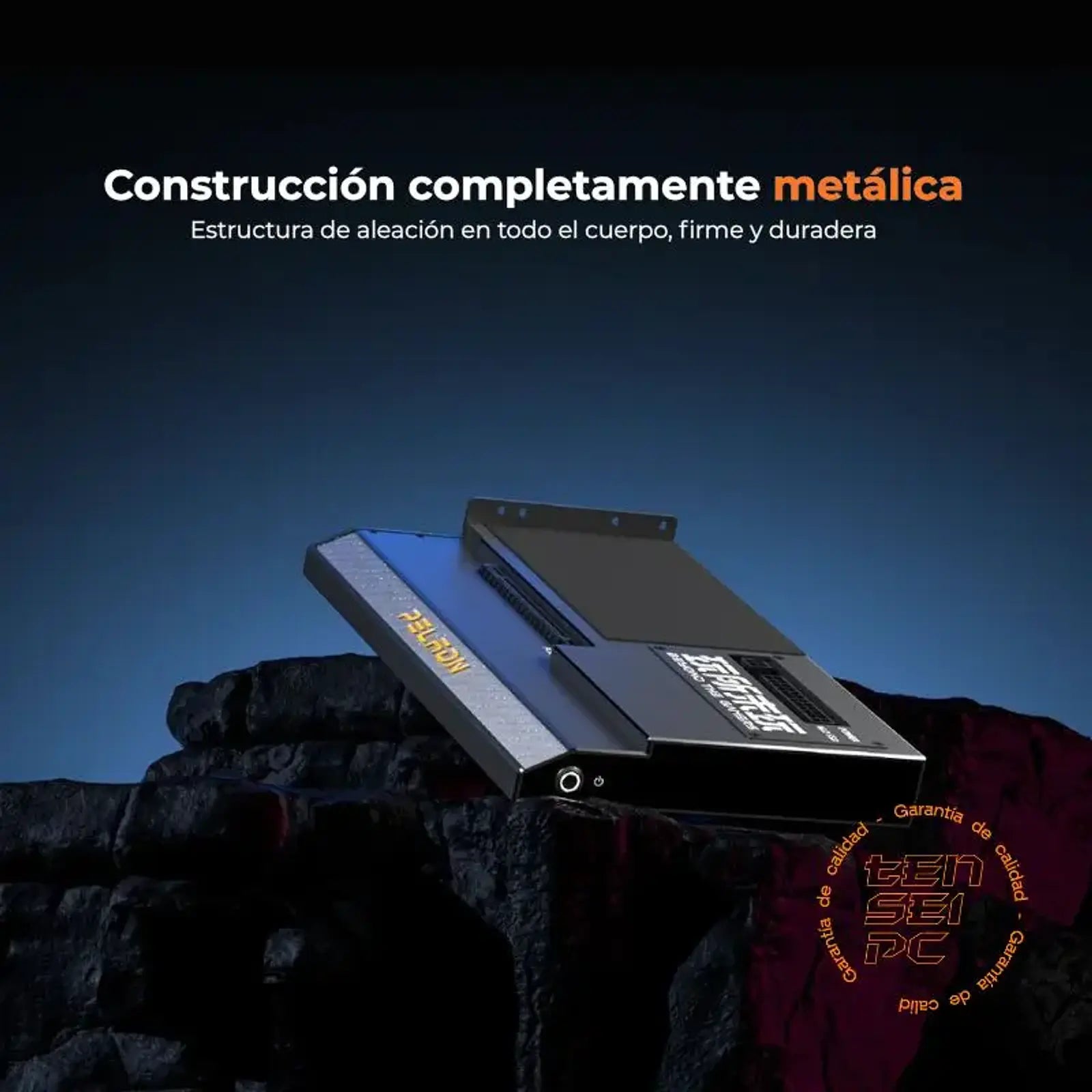 dock egpu firme y duradero con construcción metálica. 