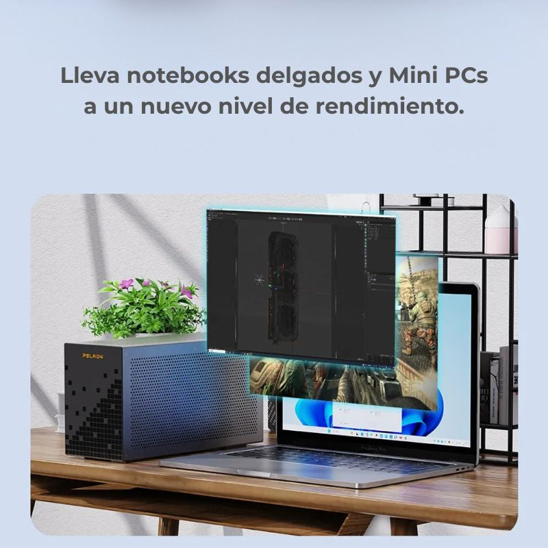 Dock eGPU Compatible con notebooks y mini pcs con puertos usb4 o thunderbolt 3