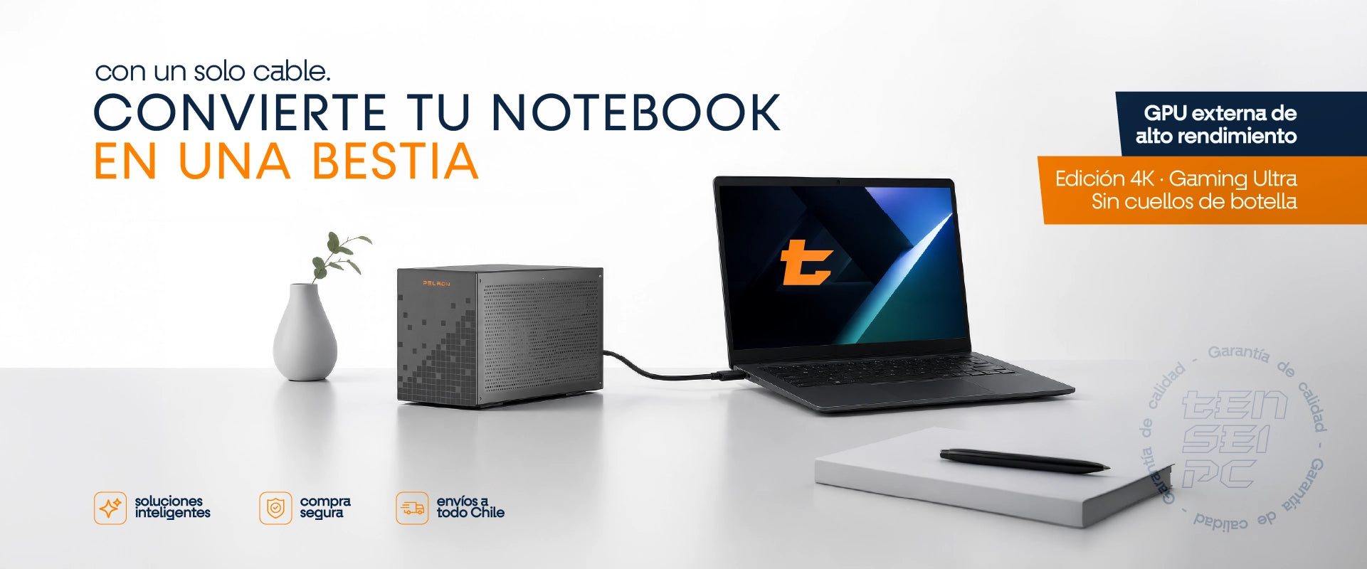 Dock eGPU Thunderbolt y USB4 para potenciar notebooks y mini PCs compatibles