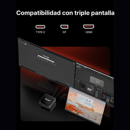 Firebat A6 Mini PC Ryzen 7 triple pantalla