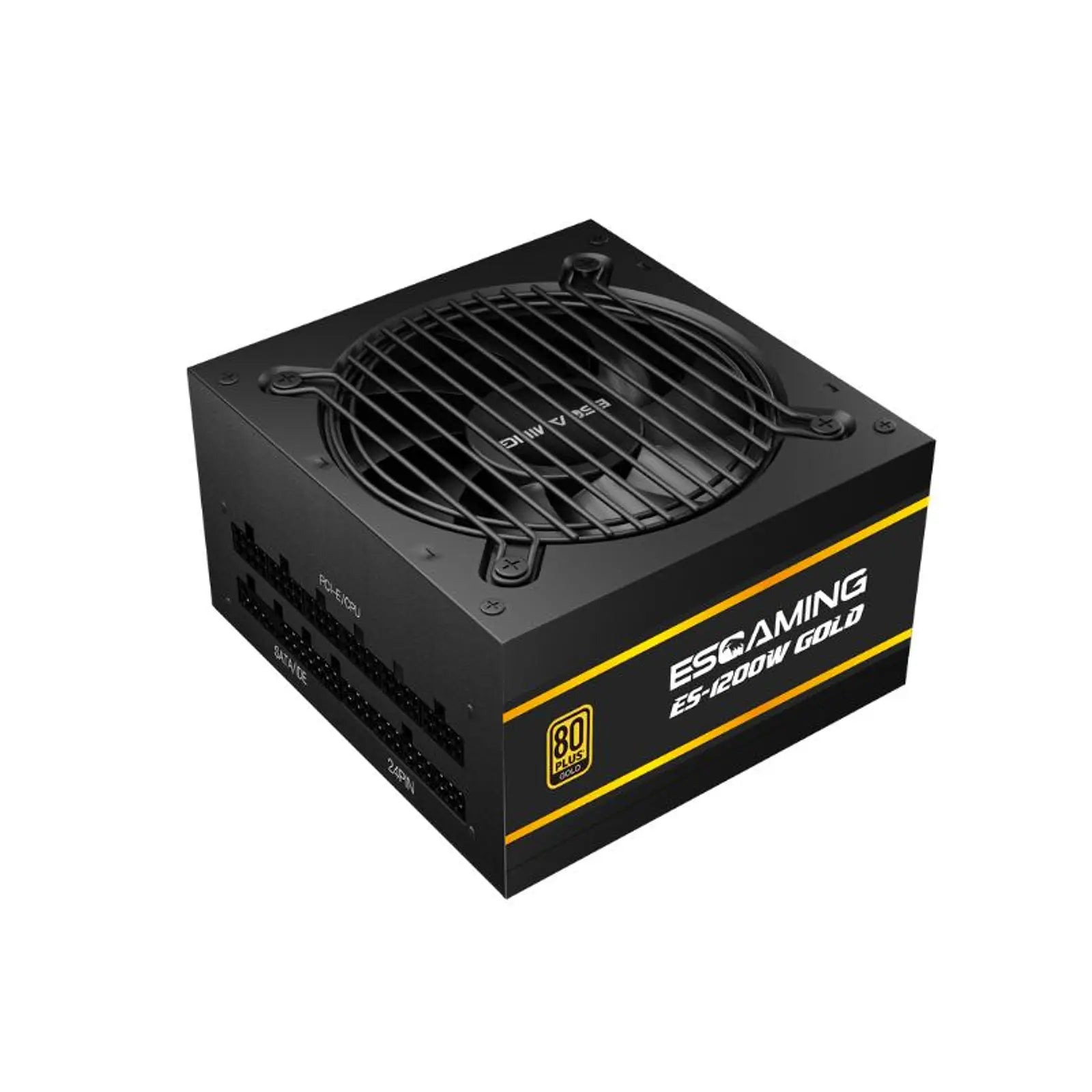 Fuente de Poder ESGAMING 1200W Gold Modular ATX 3.1 vista frontal
