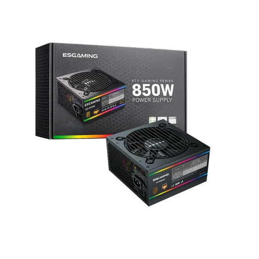 Fuente de Poder ESGAMING ES-RGB850W 80 Plus Bronze caja