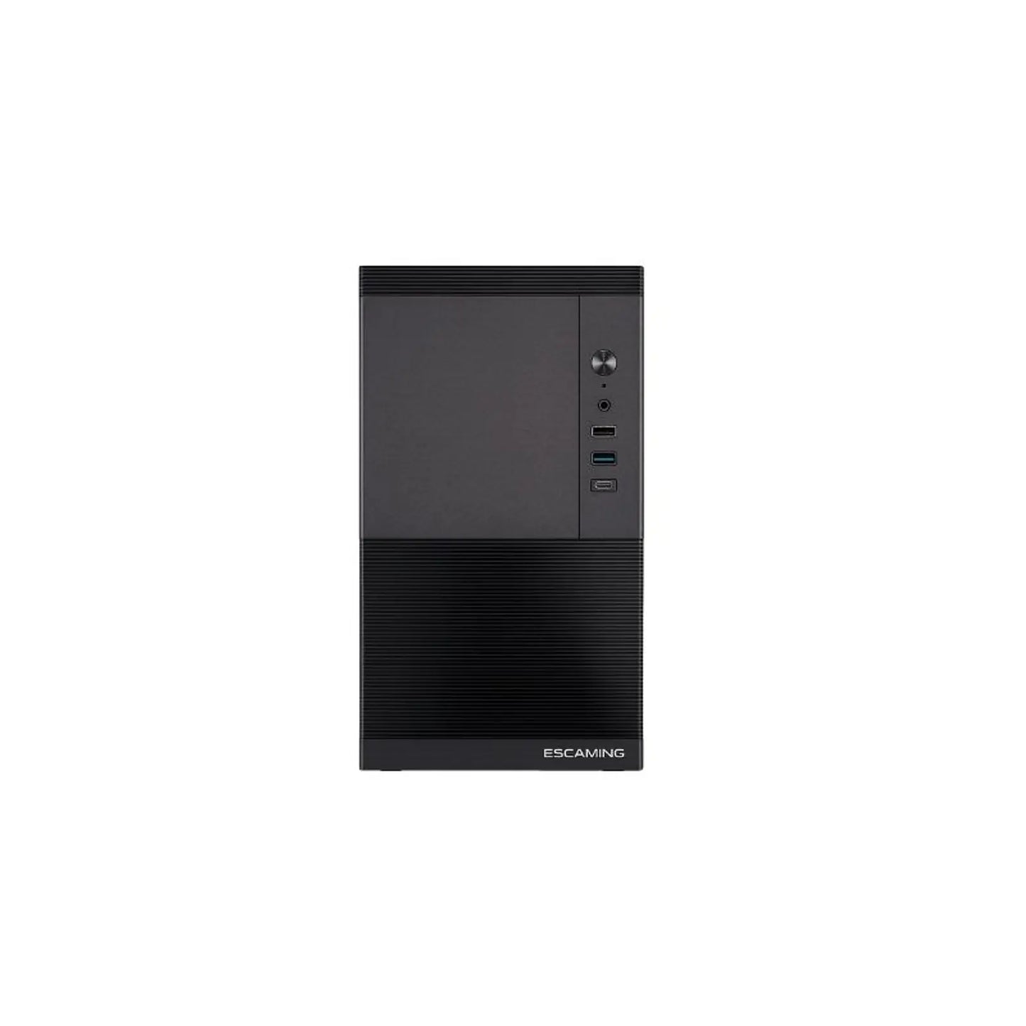 Gabinete ESGAMING NB20 M-ATX Torre Negro vista frontal