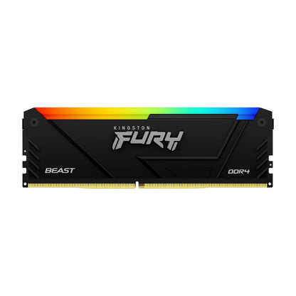 Memoria RAM Kingston Fury Beast 8GB DDR4 3600MHz RGB vista frontal