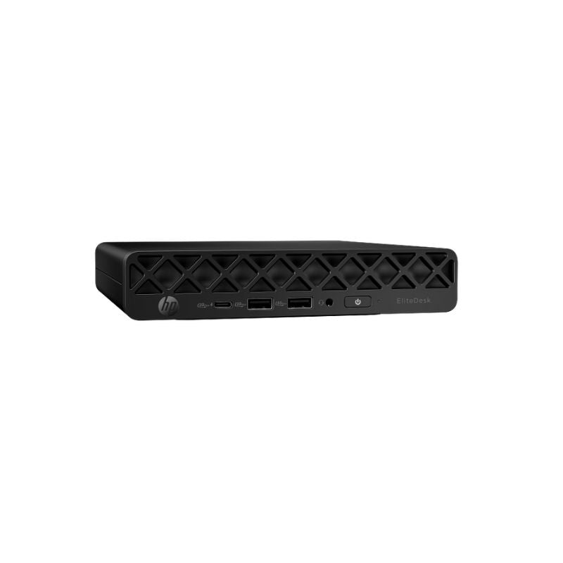Vista lateral del chasis compacto de 1 litro del Mini PC HP EliteDesk 8 Mini G1a
