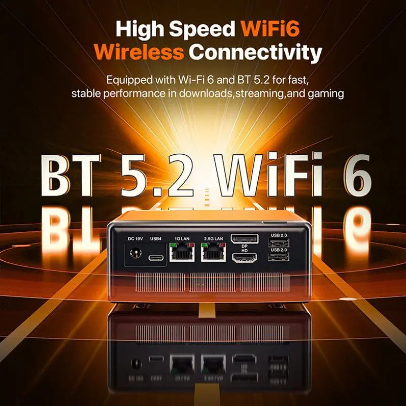 Mini PC Peladn WO4 Ryzen 5 7640hs BT y WIFI