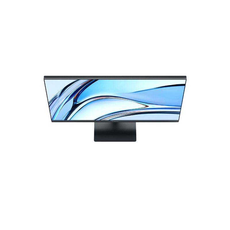 Monitor Xiaomi A24i 2026 vista en ángulo superior mostrando los bordes delgados