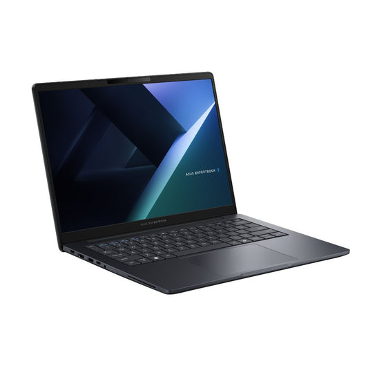 Notebook ASUS ExpertBook B3 con Intel Core Ultra 7 255H y 16GB de RAM, vista en ángulo del equipo