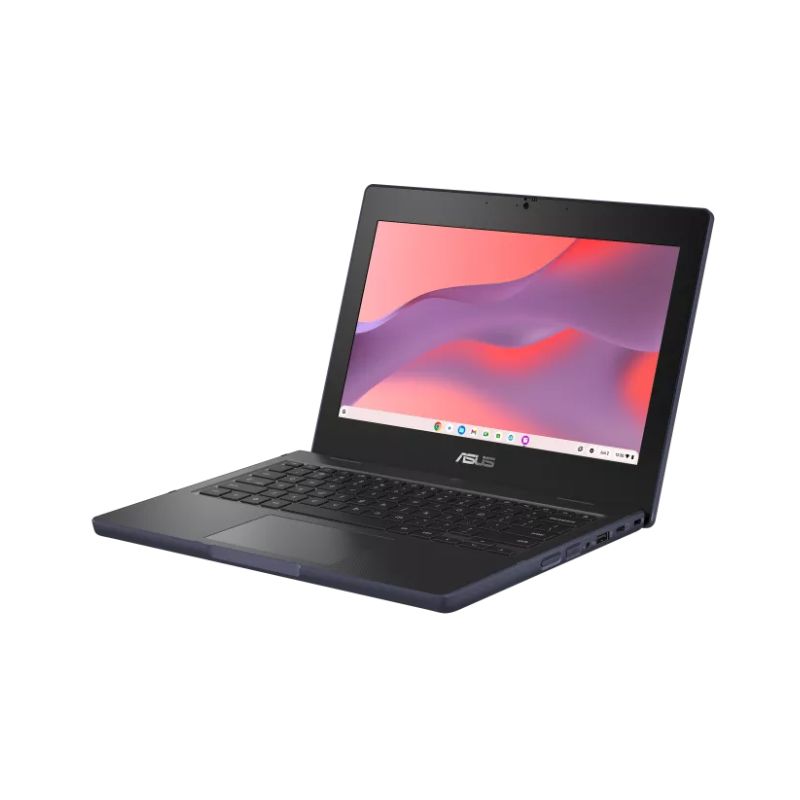 Notebook Chromebook ASUS CZ11 de 11.6 pulgadas color Mineral Gray visto en ángulo