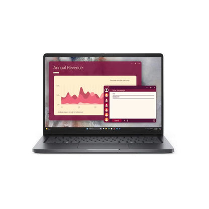 Notebook Dell Pro 14 PC14250 Black con pantalla abierta