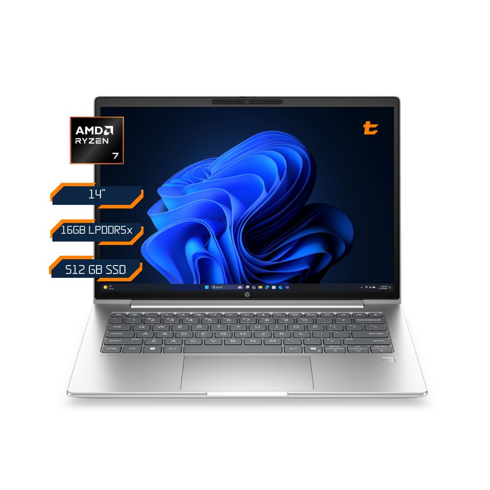 Especificaciones del notebook HP ProBook 4 G2a 14" Ryzen 7 250, 16GB LPDDR5X RAM y SSD 512GB