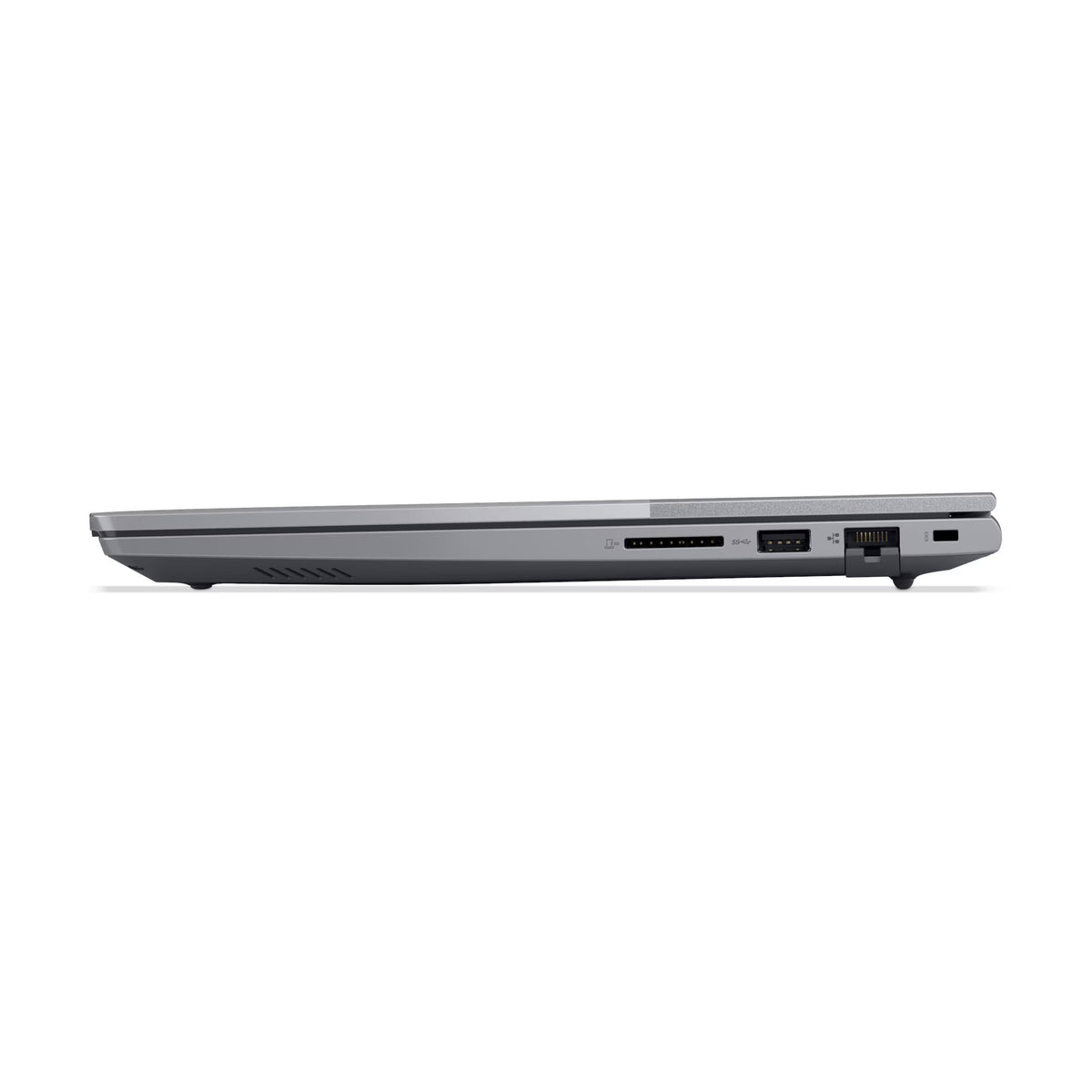 Puertos del notebook Lenovo ThinkBook 14 G8: Thunderbolt 4, USB-C, USB-A, HDMI 2.1, RJ-45, lector SD y jack de audio