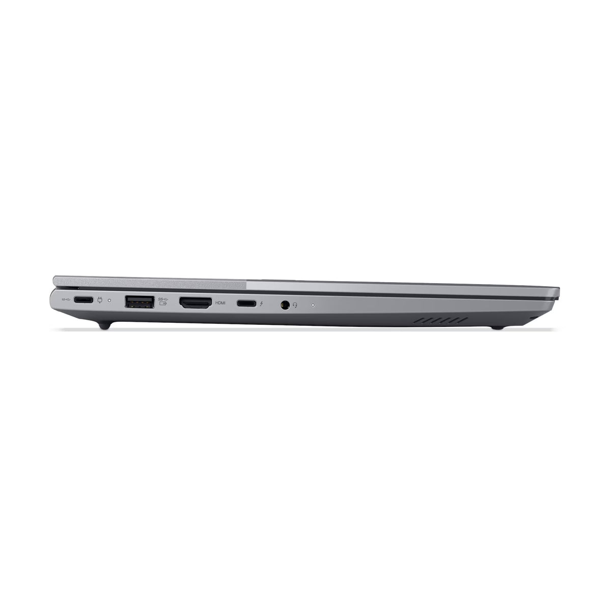 Puertos del notebook Lenovo ThinkBook 14 G8: Thunderbolt 4, USB-C, USB-A, HDMI 2.1, RJ-45, lector SD y jack de audio