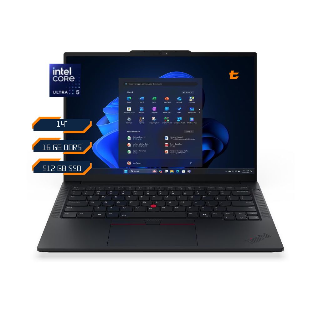 Especificaciones del notebook Lenovo ThinkPad E14 Gen 7 Core Ultra 5 225U, 16GB RAM y SSD 512GB