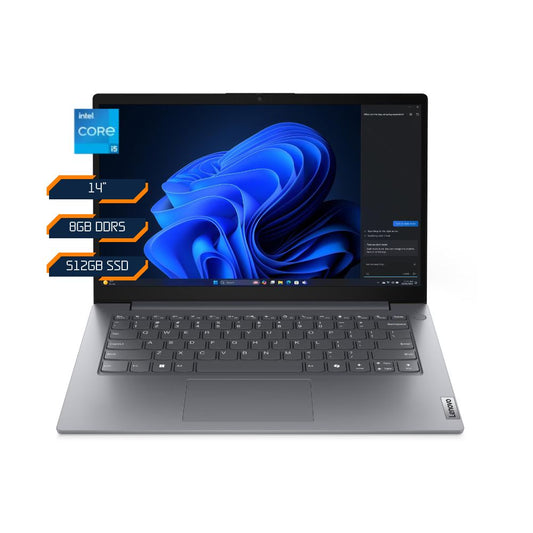 Especificaciones técnicas del notebook Lenovo V14 G5: Core i5-13420H, 8GB DDR5, SSD 512GB y Windows 11 Pro