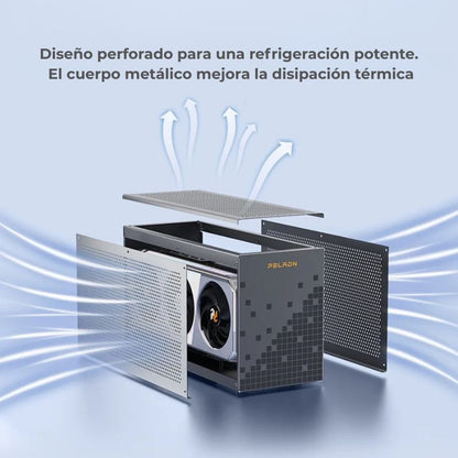 Dock Egpu PELADN Link X2 diseño perforado para mejor refrigeración.