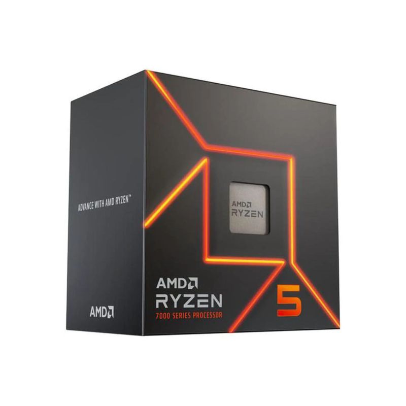 Caja del procesador AMD Ryzen 5 7600 socket AM5 vista lateral