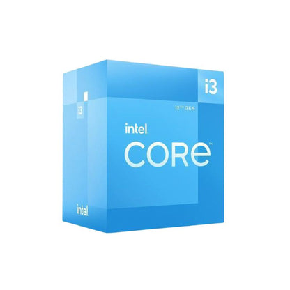 Caja del procesador Intel Core i3-12100 socket LGA1700 vista frontal