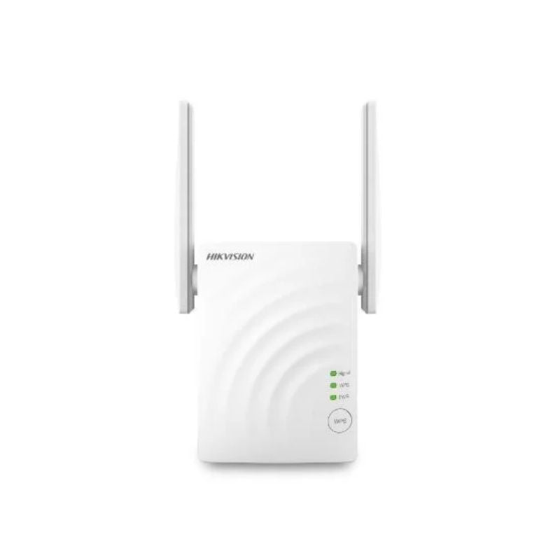 Repetidor WiFi Hikvision DS-3WRE12C AC1200 doble banda vista frontal