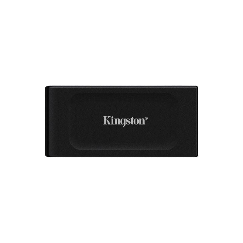 SSD externo Kingston XS1000 2TB color negro vista frontal