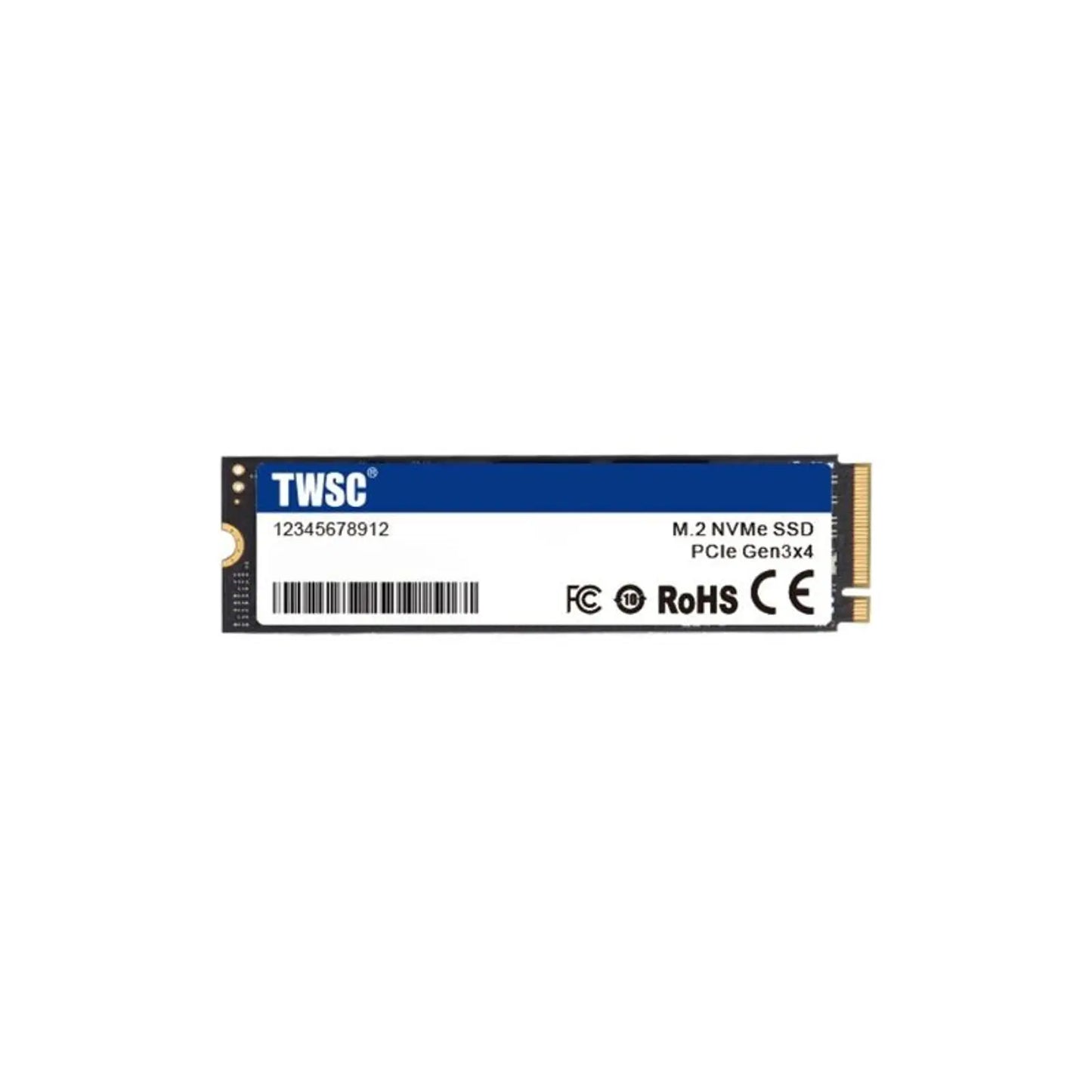 SSD TWSC 128GB M.2 NVMe PCIe 3.0 vista frontal
