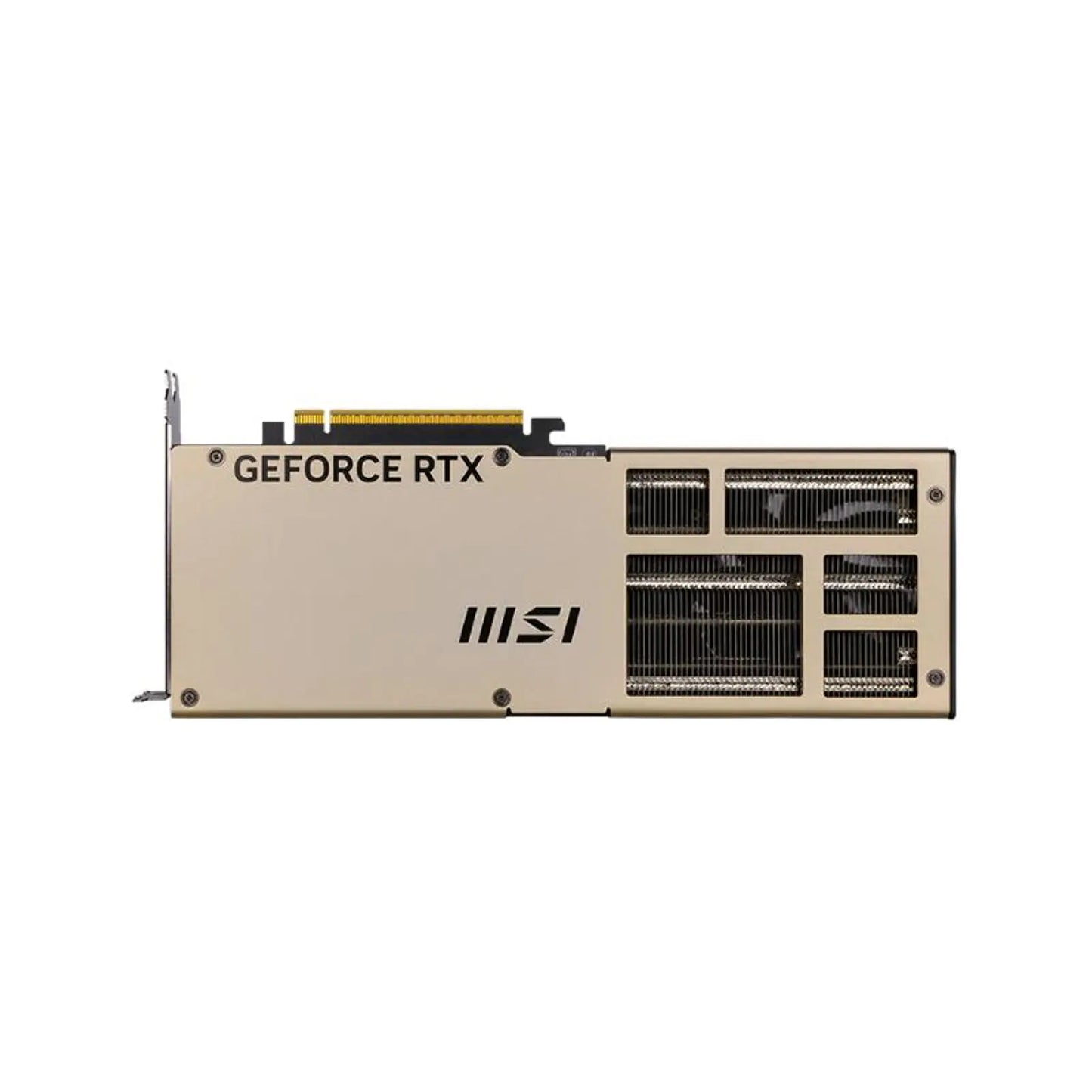 Backplate metálico ventilado de la MSI RTX 5080 INSPIRE 3X OC
