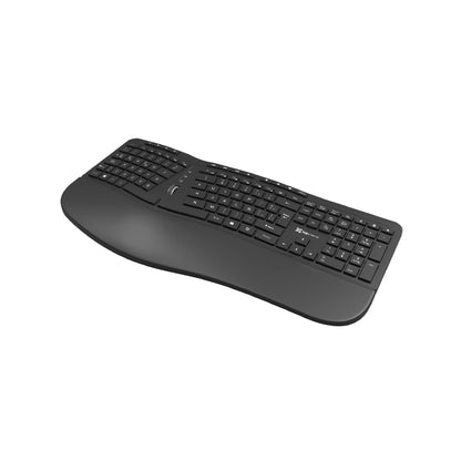 Teclado ergonómico Klip Xtreme Transcend KBK-530S vista frontal