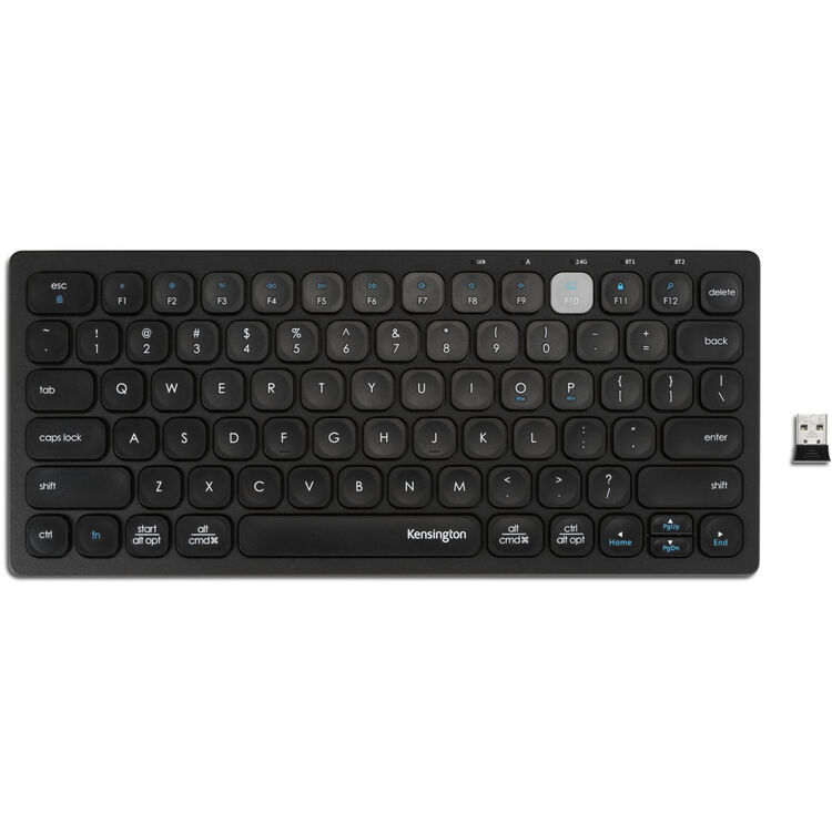 Teclado inalámbrico Kensington compacto multi-dispositivo vista frontal