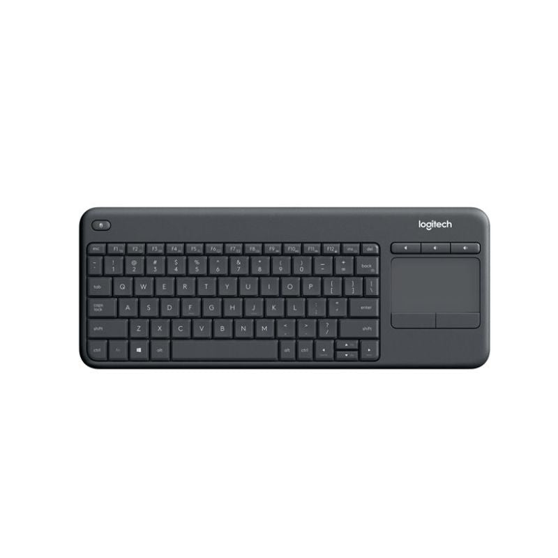 Teclado Logitech K400 Plus inalámbrico con touchpad vista frontal