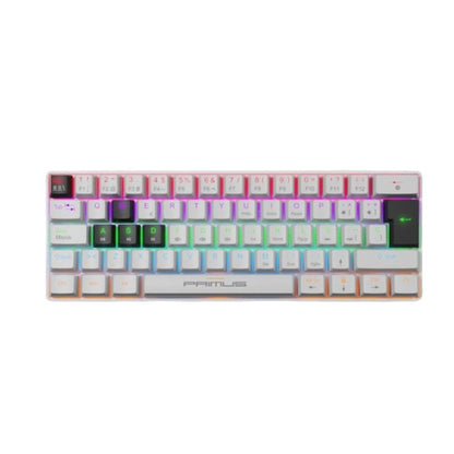 Teclado mecánico gamer Primus Ballista61T 60% blanco switch red vista frontal