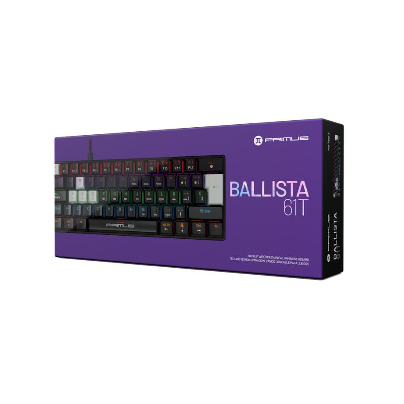 Caja retail del teclado mecánico gamer Primus Ballista61T